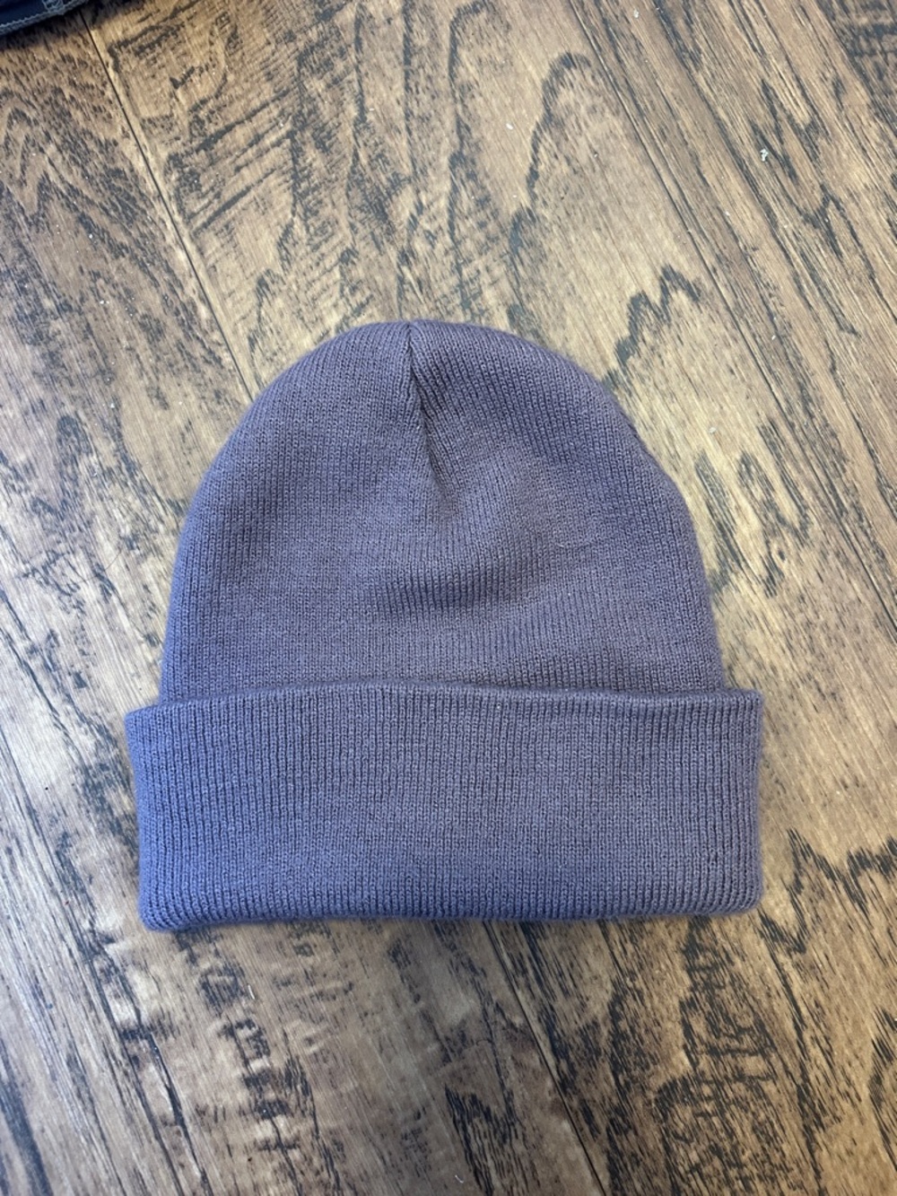 Carhartt Mauve Fold-Over Beanie with Logo Patch - Picture 2 of 2